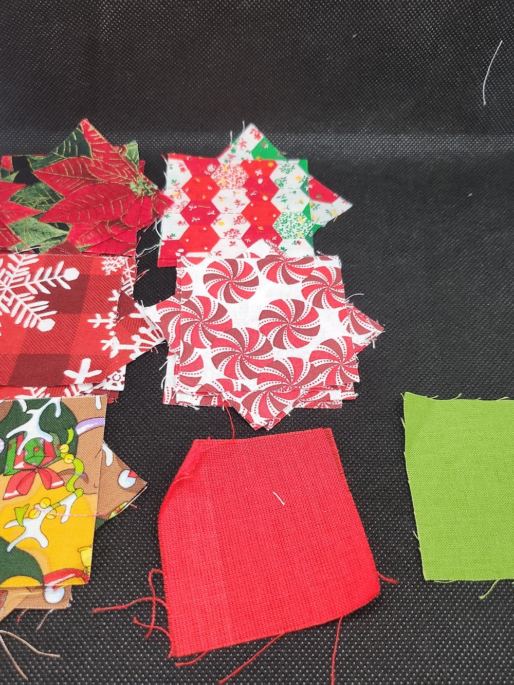 30 2.50 Inch Holiday Christmas Fabric Squares